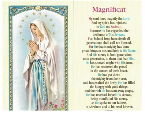 HOLY PICTURE CARD – LOURDES MAGNIFICAT PRAYER - Di Marco International