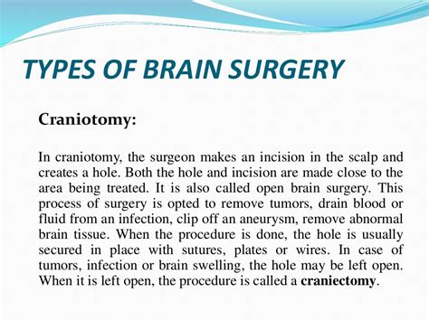 Different Types of Brain Surgery