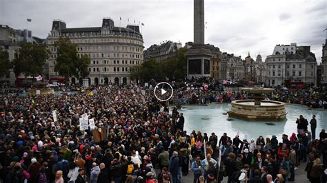 Thousands Protest Lockdown Measures in London - The New York Times