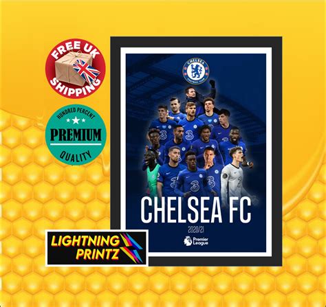 Chelsea FC Premier League Football Poster 2020/21 A4. A3 A2 | Etsy