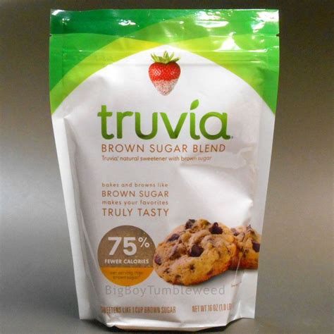 TRUVIA 16 oz (1.0 lb) Brown Sugar Stevia molasses blend baking cake ...