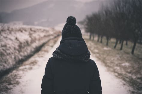 Free Images : pathway, walking, person, snow, cold, winter, morning ...