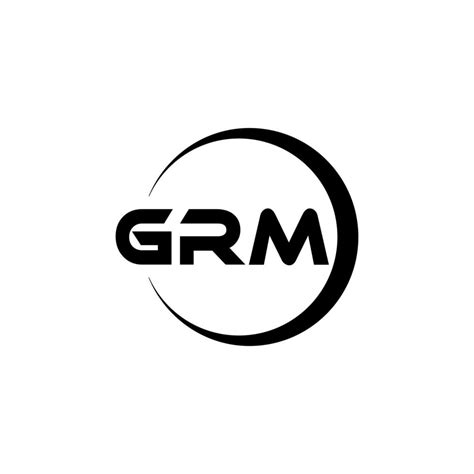 GRM letter logo design in illustration. Vector logo, calligraphy ...