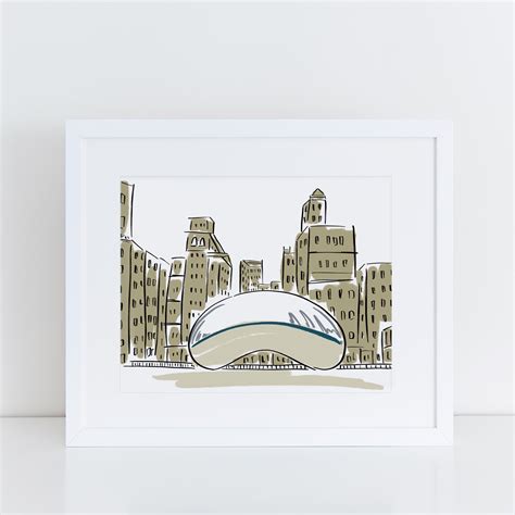 Chicago Bean Art Print — Annie Montgomery Design