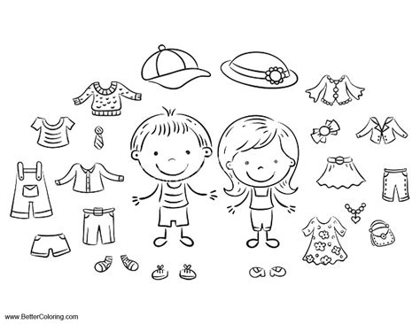 Summer Fun Coloring Pages Summer Clothes - Free Printable Coloring Pages