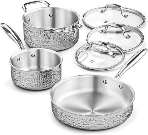 Amazon.com: Heim Concept Stainless Steel 12-Piece Cookware Set, Silver: Home & Kitchen