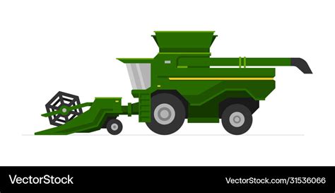 Combine harvester Royalty Free Vector Image - VectorStock