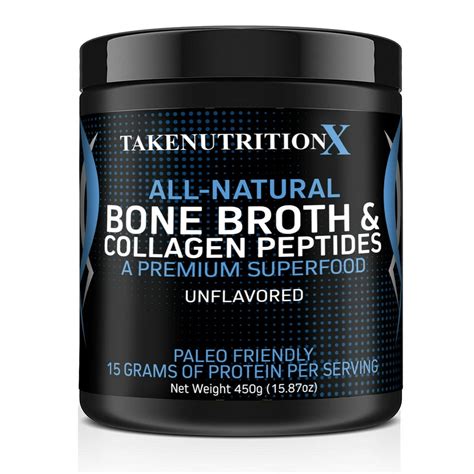 Bone Broth Collagen, Pure ancient Bone Broth Premium Collagen Peptides Protein Powder 30 ...