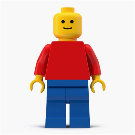 3d model of classic lego man