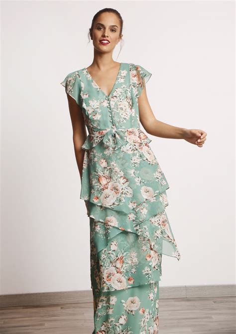 Long aqua green dress