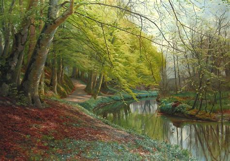 Realistic Landscape Oil Paintings By Peder Monsted - Painting Art - Painting Art