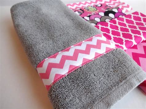 Pink and Grey Towels hand towels towel sets bath by AugustAve