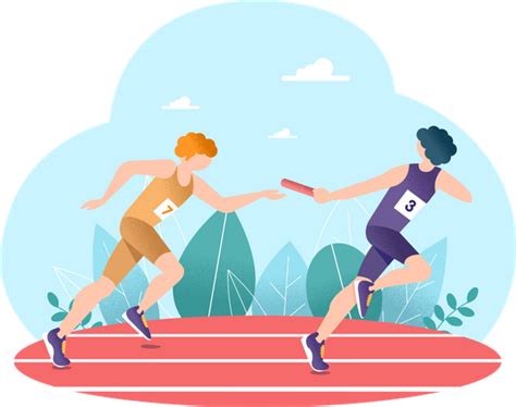 Best Premium Relay Race Illustration download in PNG & Vector format