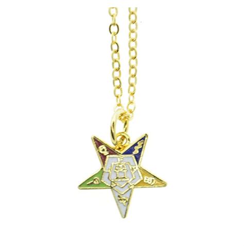 OES Pendant Masonic Gift Gold OES Chain Sisterhood Eastern Star Neckla – Gold Diamond Shop