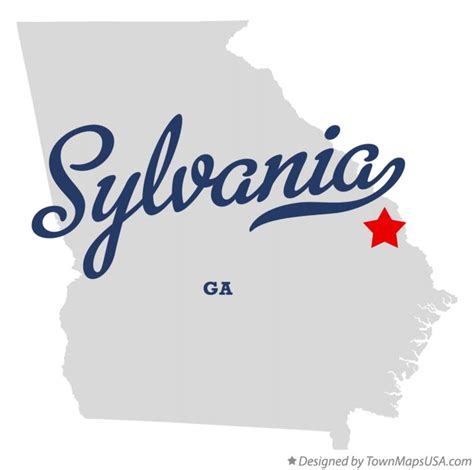 Map of Sylvania, GA, Georgia