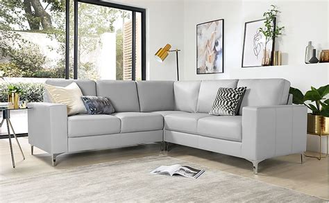 Baltimore Light Grey Corner Sofa | Furniture And Choice