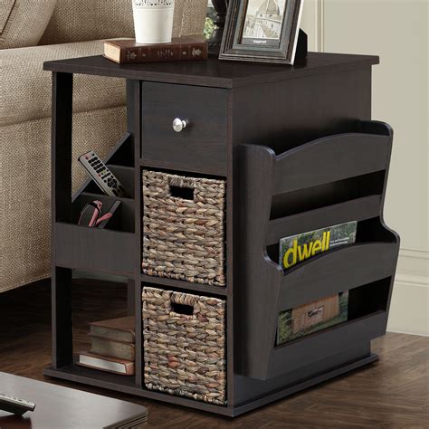 You'll love the All in One 2 Drawer Revolving Side Table/Cabinet at Wayfair - Great Deals on all ...