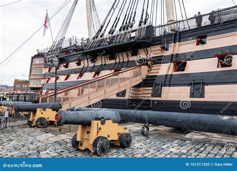 The Gangway of HMS Victory in Portsmouth Dockyard, the Worlds Oldest Commissioned Warship ...