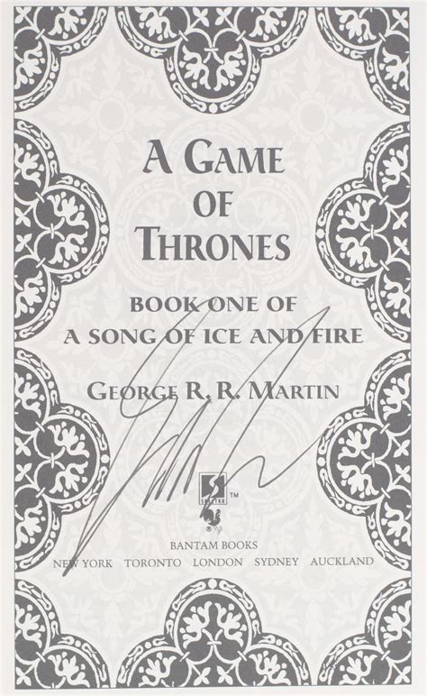 A Game of Thrones.