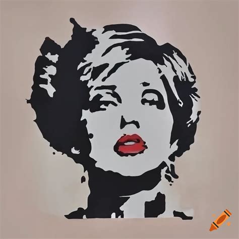 Banksy-style 3-layer stencil art on Craiyon