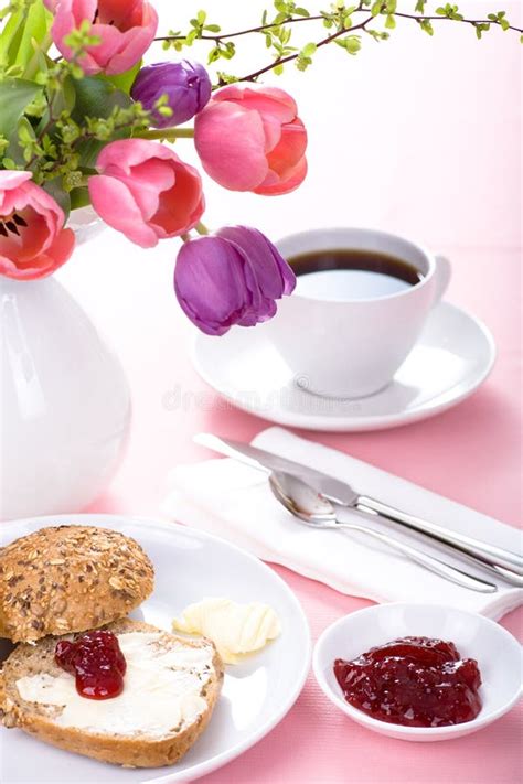 Pink breakfast stock photo. Image of drink, beverage - 11184024