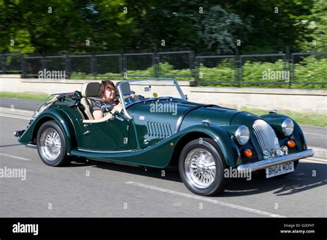 Morgan, classic, sports, car, 2 seater, in Pendle, Lancashire, UK. 29th May, 2016. The engines ...