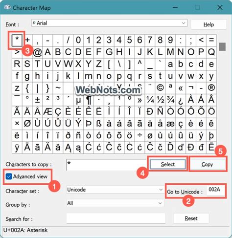 Keyboard Shortcuts for Asterisk Symbols – WebNots