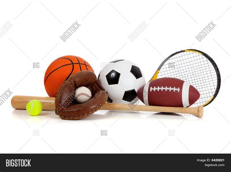 Assorted Sports Equipment On White Stock Photo & Stock Images | Bigstock