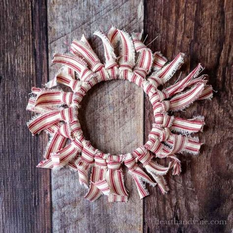 Rag Wreath Ornament - Quick Easy and Inexpensive