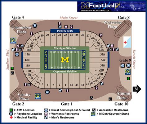 Michigan Stadium Seating Chart Row Numbers