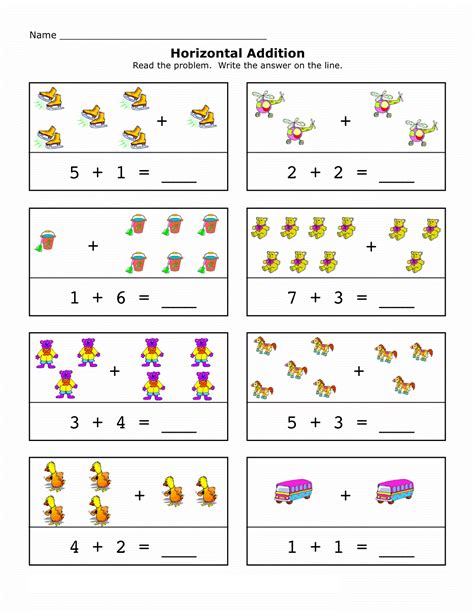 Picture Math Worksheets to Print | Activity Shelter