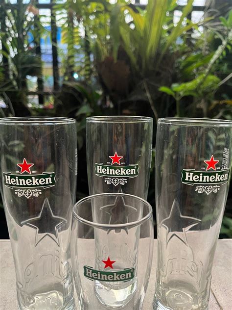 Heineken Beer Glass, Furniture & Home Living, Kitchenware & Tableware, Other Kitchenware ...