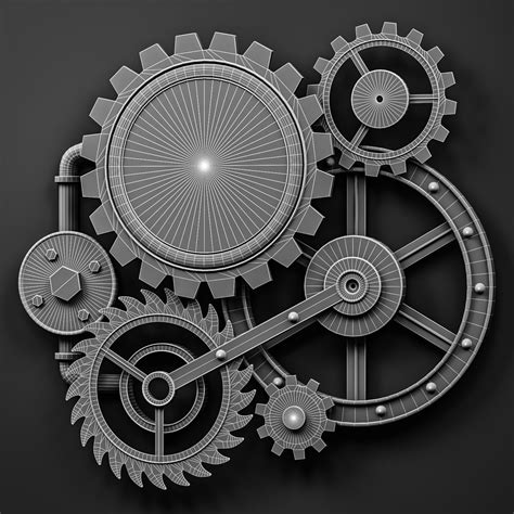 3D Model Collection steampunk wall clocks VR / AR / low-poly | CGTrader