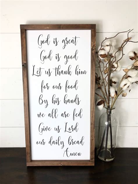 God is Great God is Good Meal Prayer Sign Christian Kitchen - Etsy