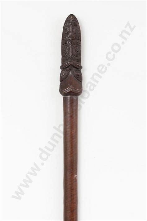 19th Century Rauponga Carved Taiaha Staff - New Zealand Maori - Tribal