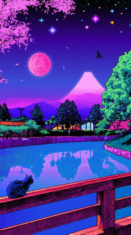 pixel art wallpaper | Tumblr | Papel de parede vaporwave, Wallpaper ...