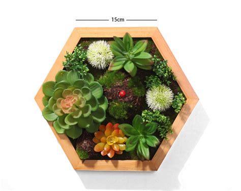 Succulent Wall Art Plant Wall Wall Decoration Handmade Wood Frame made ...