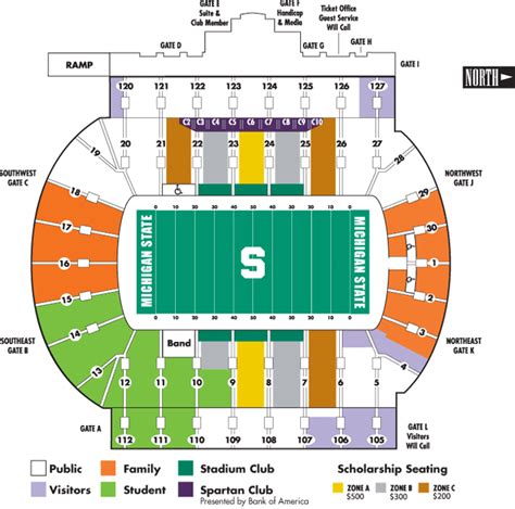 Msu Spartan Stadium Seating Chart | Awesome Home