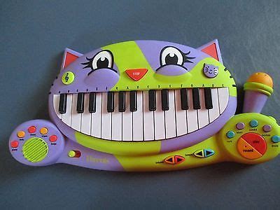 Parents Magazine's B. Meowsic Cat Piano Keyboard in Purple & Green Rec & Play | #506477939