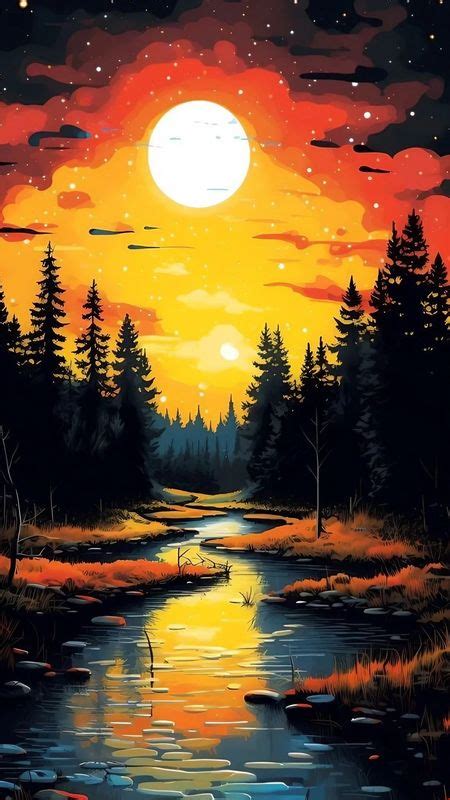 Painting Art - Moonlight Wallpaper Download | MobCup