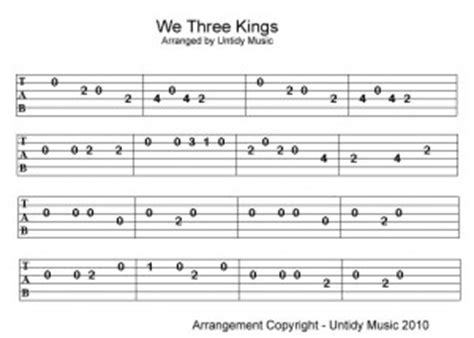 We Three Kings - Guitar TAB - Untidy Music