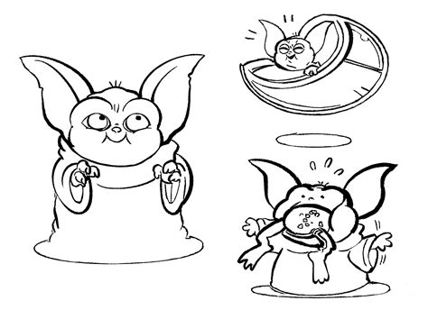 Funny Baby Yoda Image coloring page - Download, Print or Color Online for Free