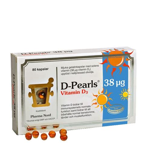 Köp D-Pearls Vitamin D3 80 kapslar