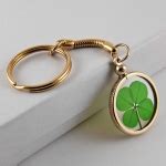 Real Four Leaf Clover, 5 Leaf Clover and Shamrock Keychains