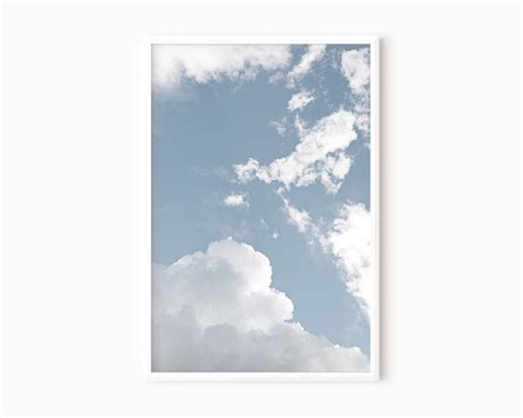 Cloud Wall Art White Cloud Photography Relaxing Wall Art - Etsy