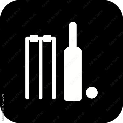 Vector Cricket Icon Stock Vector | Adobe Stock