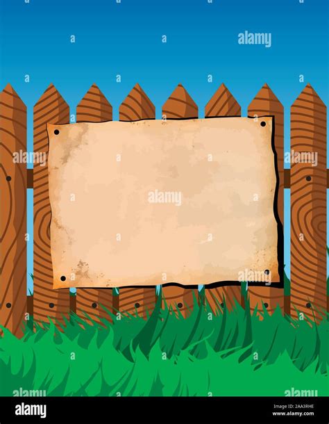 Poster on the fence Stock Vector Image & Art - Alamy