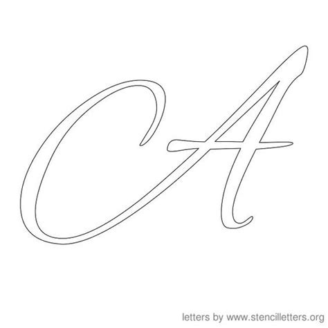 letter stencils | cursive stencil letter a | Stencils | Pinterest | Runners, Table runners and ...