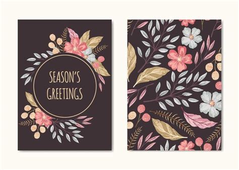 Seasons Greetings card collection 688612 Vector Art at Vecteezy