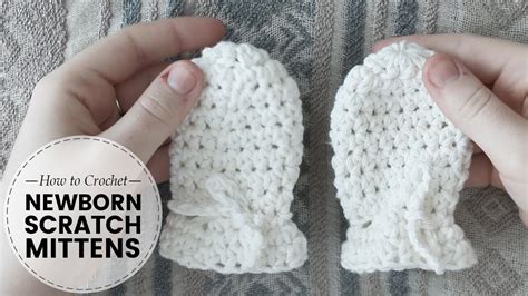 How to Crochet Newborn Baby Scratch Mitts for BEGINNERS , Last Minute Laura